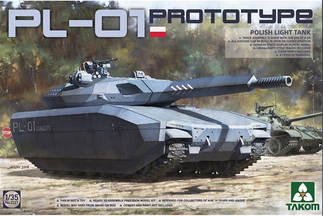Takom 02127 PL-01 Prototype Polish Light Tank Kit 1/35