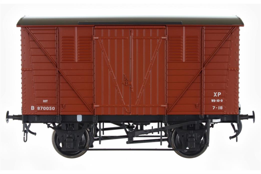 Dapol O Gauge 7F-054-004 BR 12-Ton 1/250 Ventilated Meat Van BR Goods Bauxite RTR