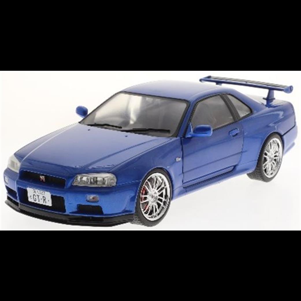 Solido 1/18 1804301 Nissan R34 GTR Bayside Blue 1999 Model