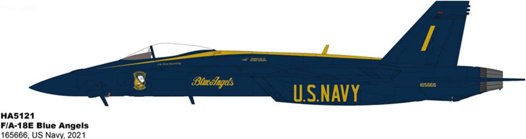 Hobby Master 1/72 HA5121 F/A-18E Blue Angels 165536, US Navy, 2020