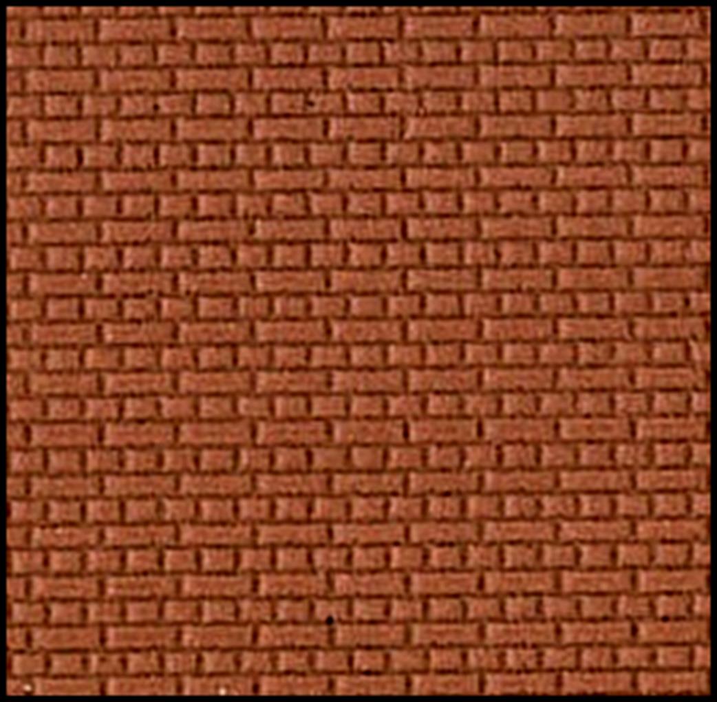 South Eastern Finecast OO FBS402B 4mm Scale English Bond Brick Embossed Styrene Sheet Brick Red