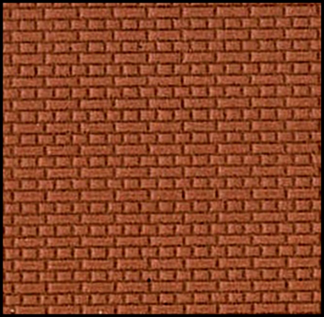 South Eastern Finecast FBS408B 4mm Scale English Bond Brick Embossed Styrene Sheet Red Brick OO