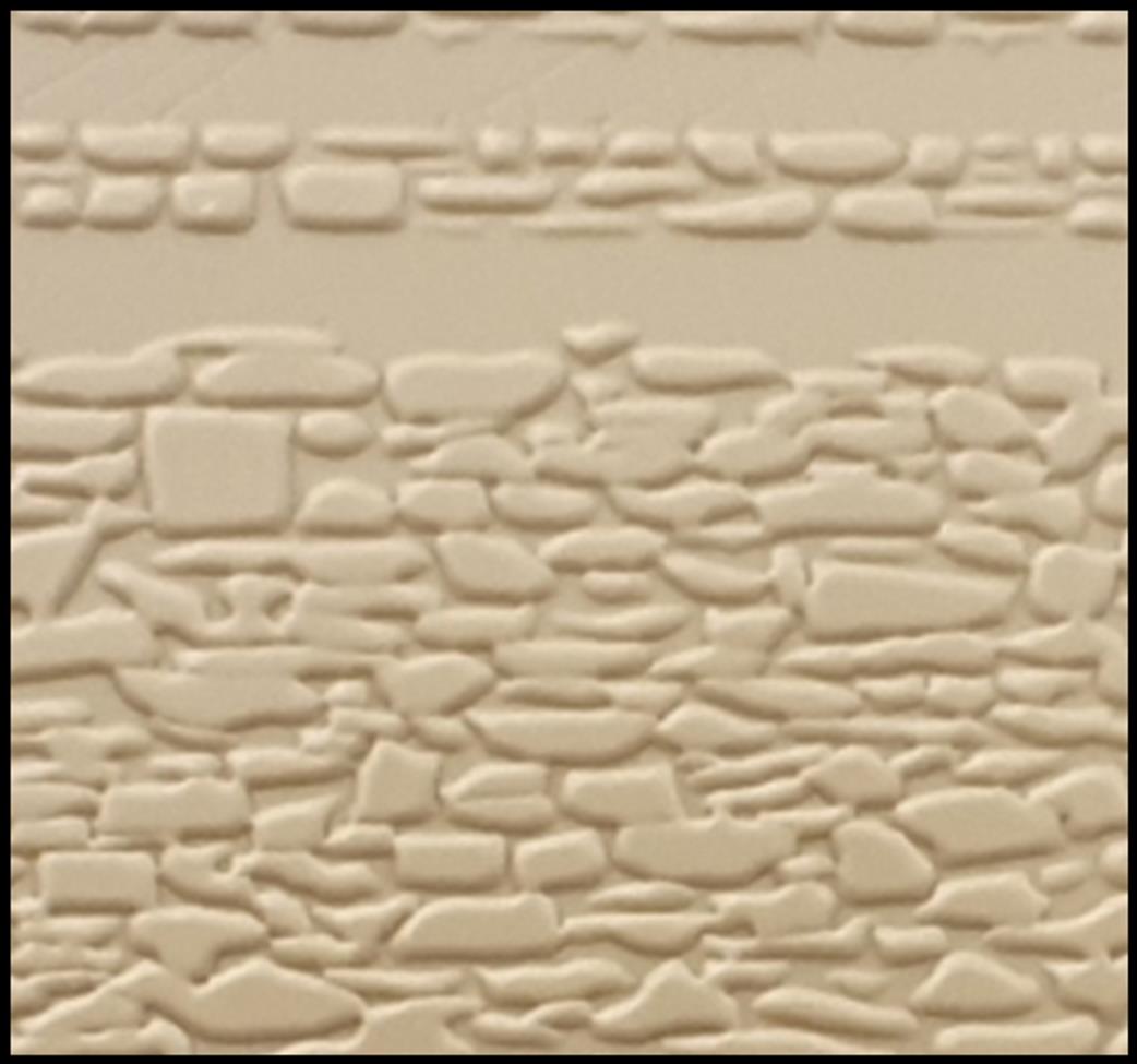 South Eastern Finecast OO FBS416C 4mm Scale Random Stone Walling Embossed Styrene Sheet Stone