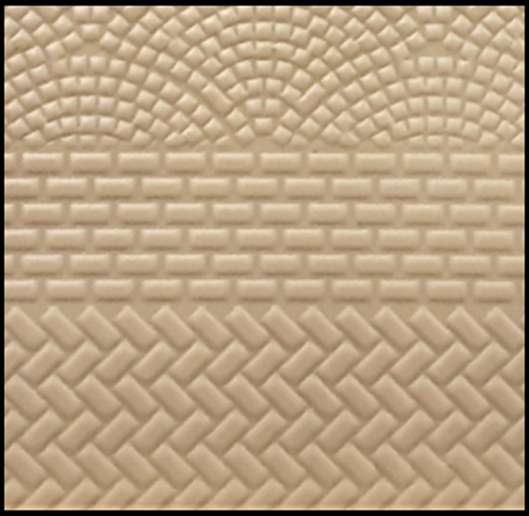 South Eastern Finecast OO FBS421C 4mm Scale Fan Setts Decorative Paving Embossed Styrene Sheet Stone