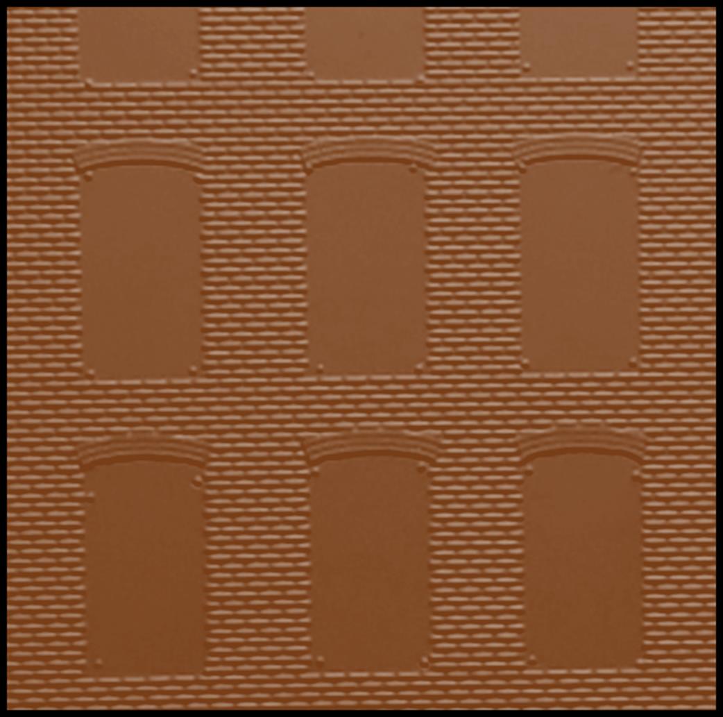 South Eastern Finecast OO FBS424B 4mm Scale Warehouse Frontage Embossed Styrene Sheet Red Brick Red Brick