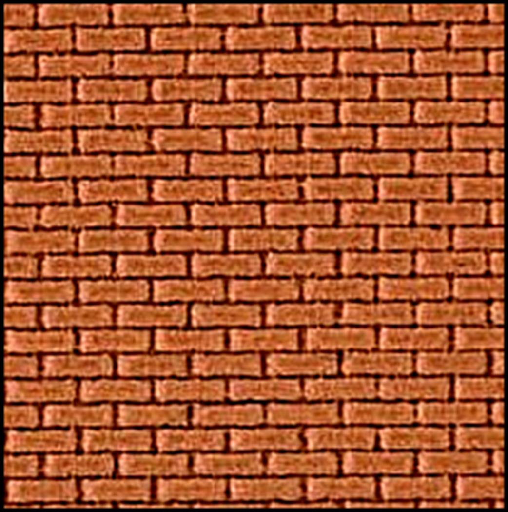 South Eastern Finecast O Gauge FBS701B 7mm Scale Plain Bond Brick Embossed Styrene Sheet Brick Red