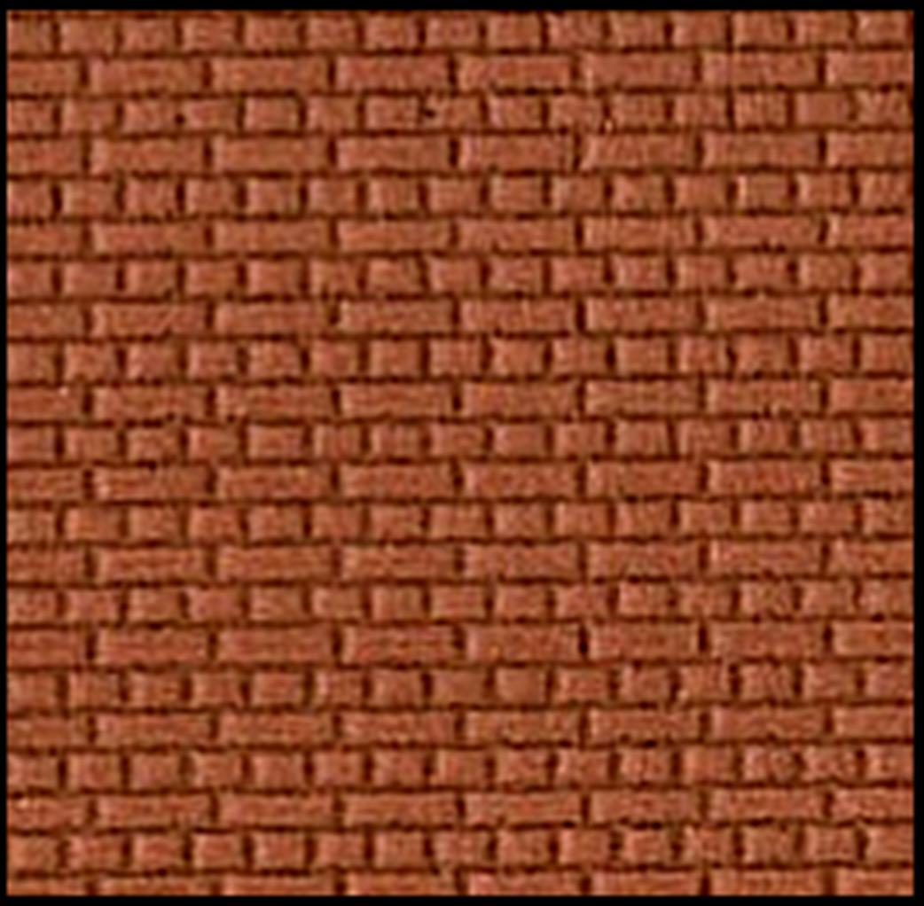 South Eastern Finecast FBS702B 7mm Scale English Bond Brick Embossed Styrene Sheet Brick Red O Gauge