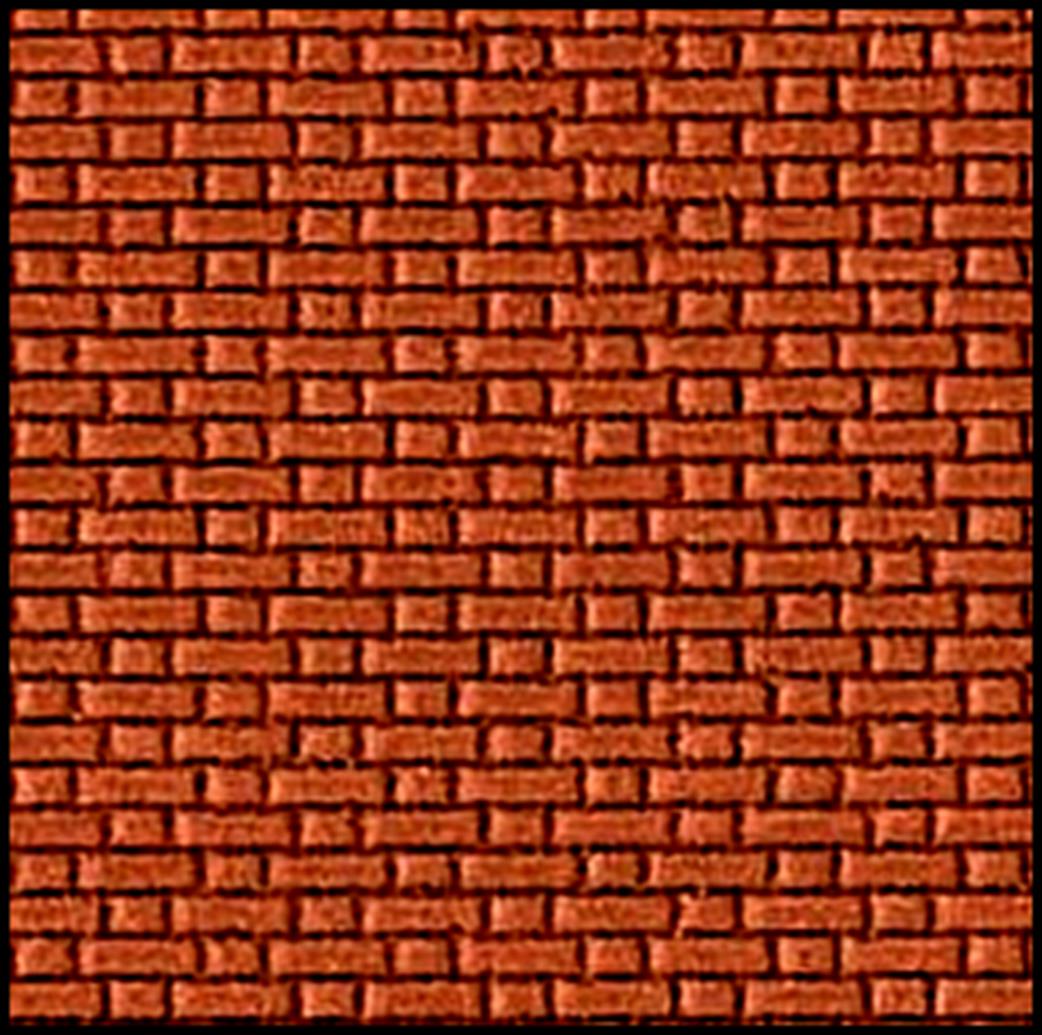 South Eastern Finecast O Gauge FBS703B 7mm Scale Flemish Bond Brick Embossed Styrene Sheet Brick Red