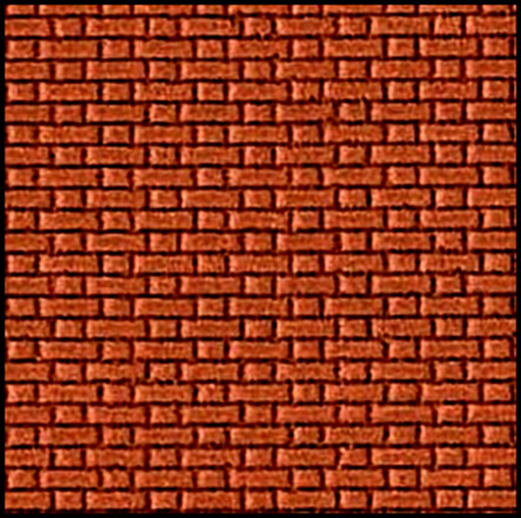 South Eastern Finecast O Gauge FBS703B 7mm Scale Flemish Bond Brick Embossed Styrene Sheet Brick Red