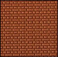 High quality embossed polystyrene sheet with English bondÂ brick pattern in engineering brick. The bricks are scaled at 1/43 forÂ O gaugeÂ model railways, but would be suitable for similar scales including 1/48 and 1/50.One sheet 270 x 380mm (approx. 10Â½ x 15in) matt white styrene.