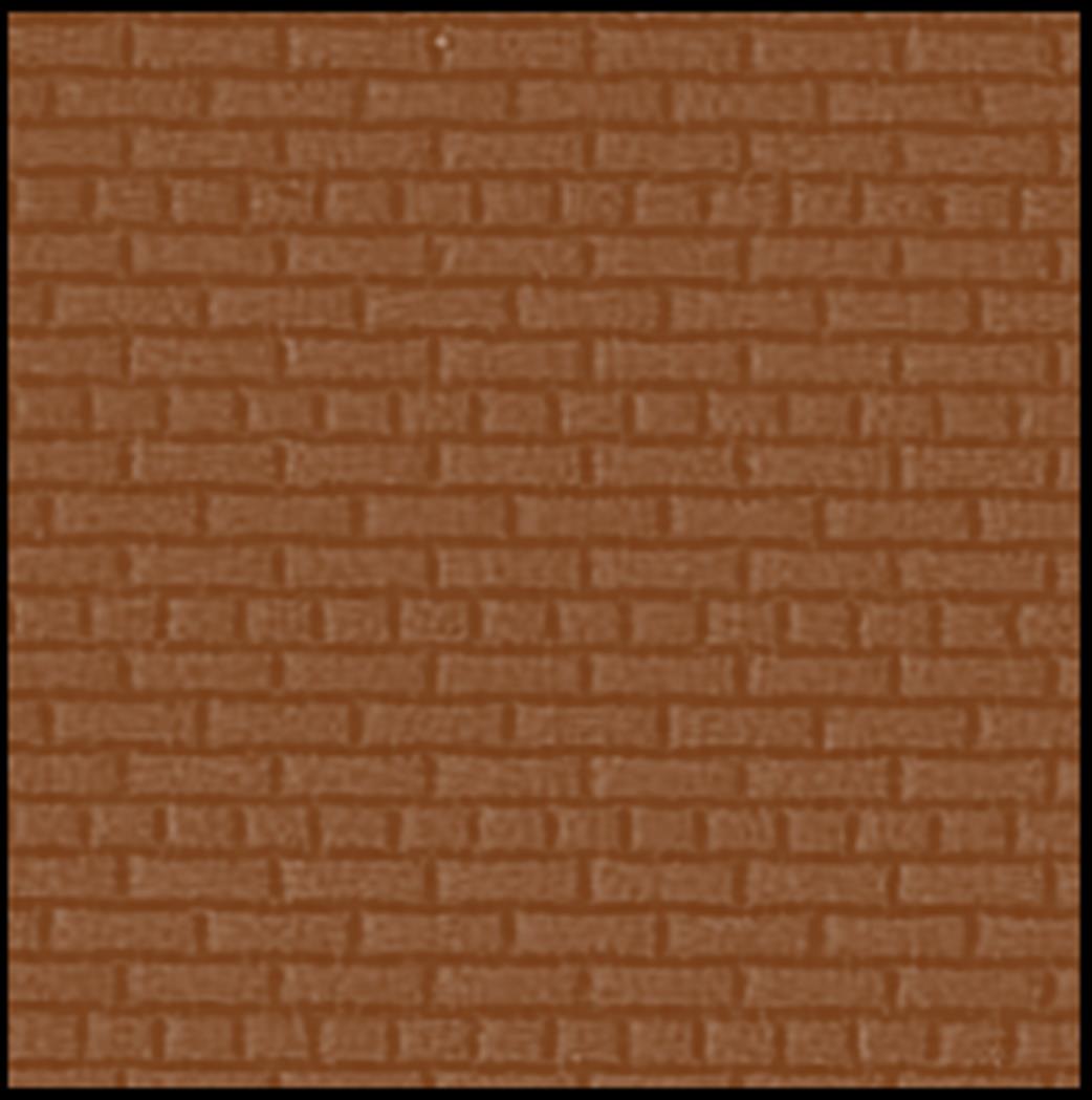 South Eastern Finecast O Gauge FBS723B 7mm Scale English Garden Wall Bond Embossed Styrene Sheet Brick Red