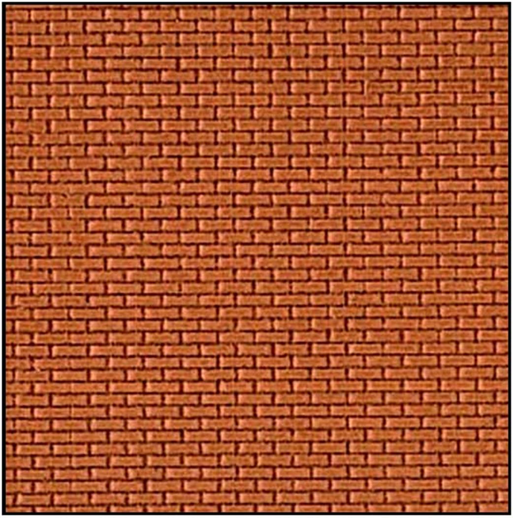 South Eastern Finecast N FBS201B 2mm Plain Bond Brick Embossed Styrene Sheet Brick Red