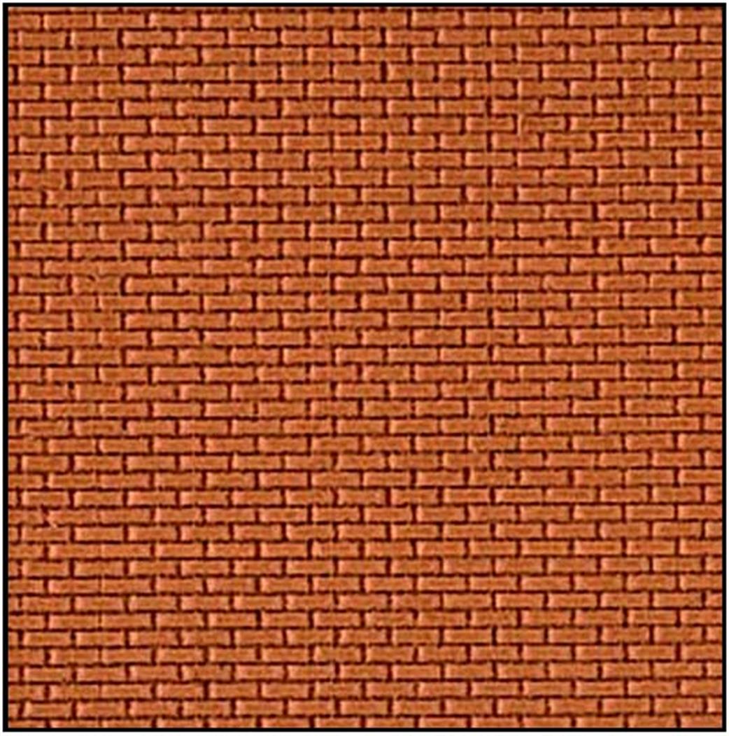 South Eastern Finecast FBS201B 2mm Plain Bond Brick Embossed Styrene Sheet Brick Red N