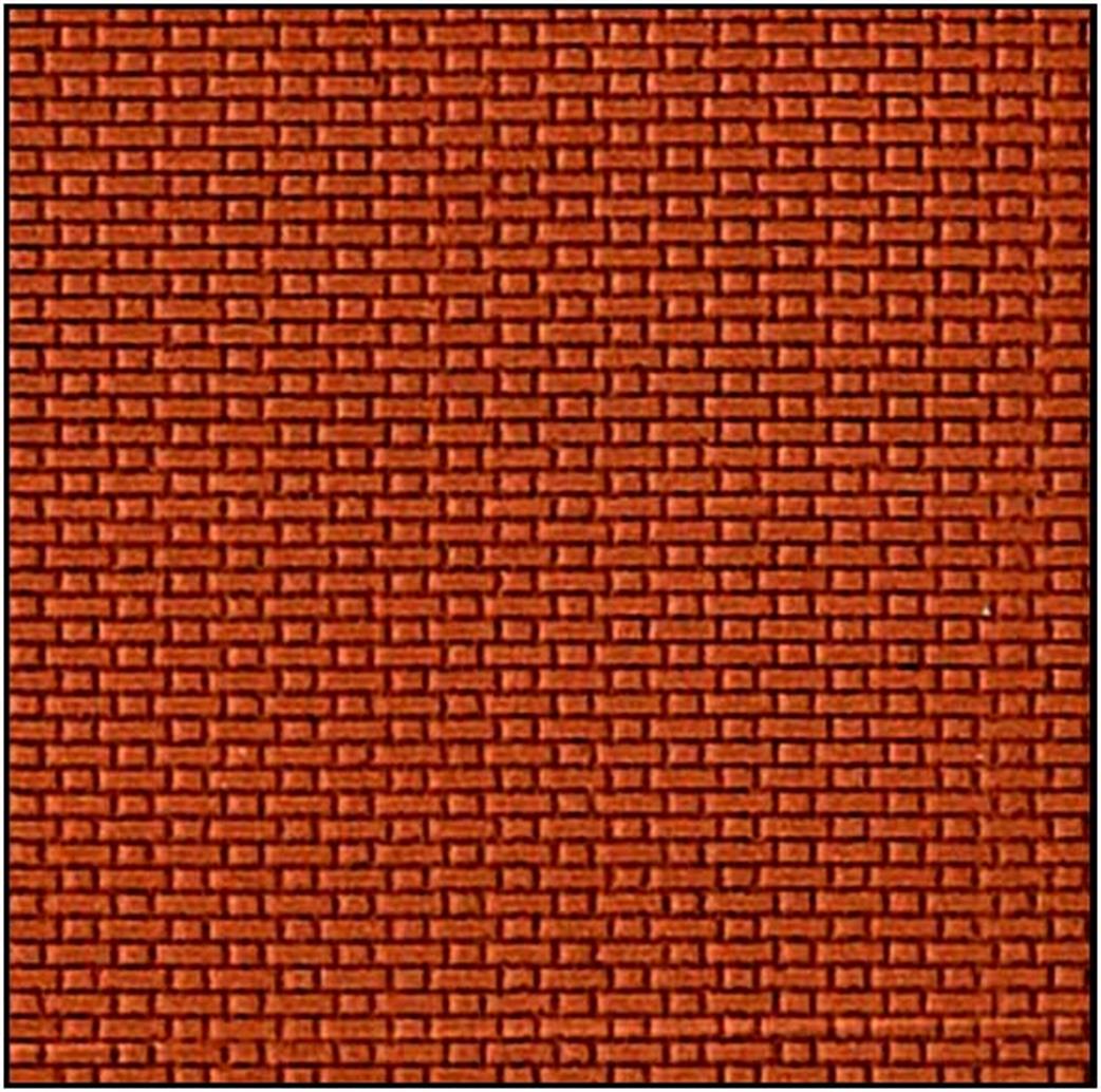 South Eastern Finecast N FBS203B 2mm Scale Flemish Bond Brick Embossed Styrene Sheet Brick red