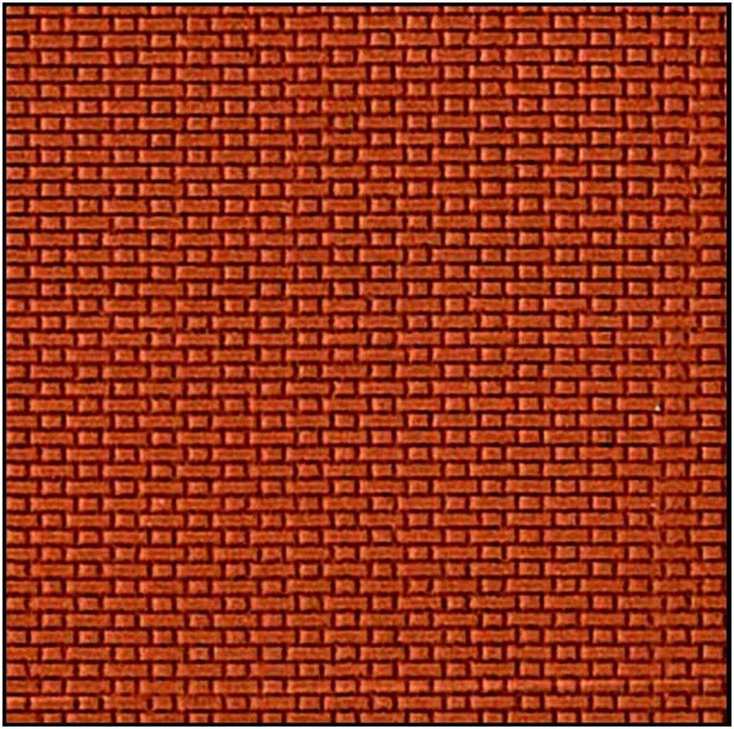 South Eastern Finecast N FBS203B 2mm Scale Flemish Bond Brick Embossed Styrene Sheet Brick red