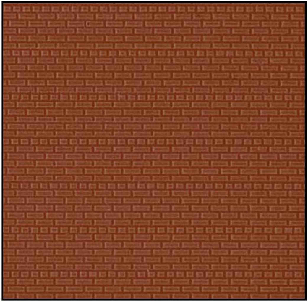 South Eastern Finecast N FBS214B 2mm Scale American Bond Brick Wall Embossed Styrene Sheet Brick Red