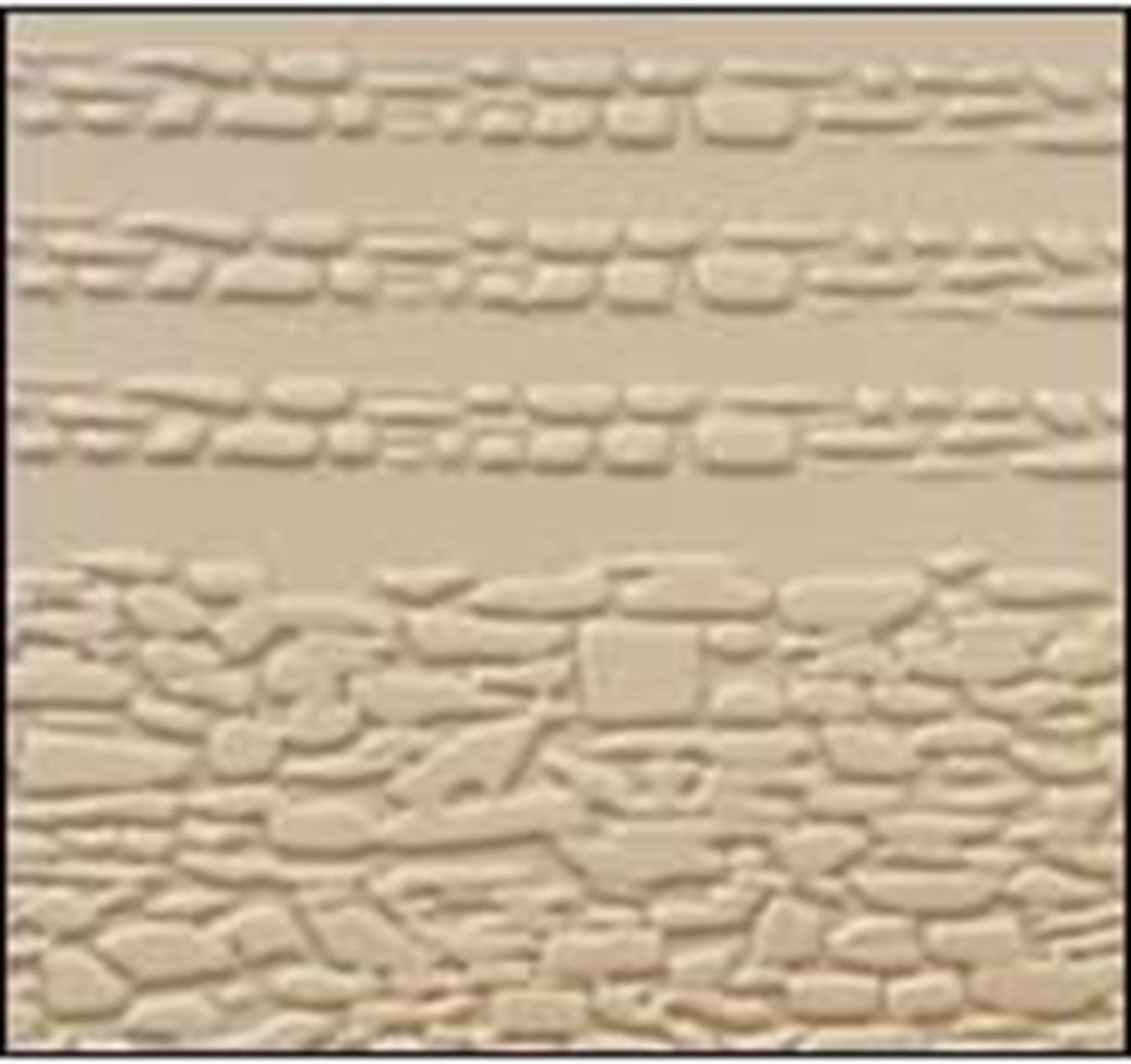 South Eastern Finecast N FBS216C 2mm Scale Random Stone Walling Embossed Styrene Sheet Stone