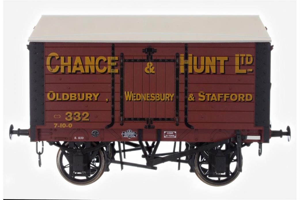 Dapol O Gauge 7F-018-009W Chance & Hunt, Oldbury Covered Salt Van 332 Weathered