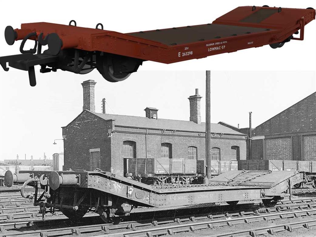 Rapido Trains OO 929004 BR ex-LNER 25T LOWMAC EP Machinery Wagon E263298 BR Bauxite