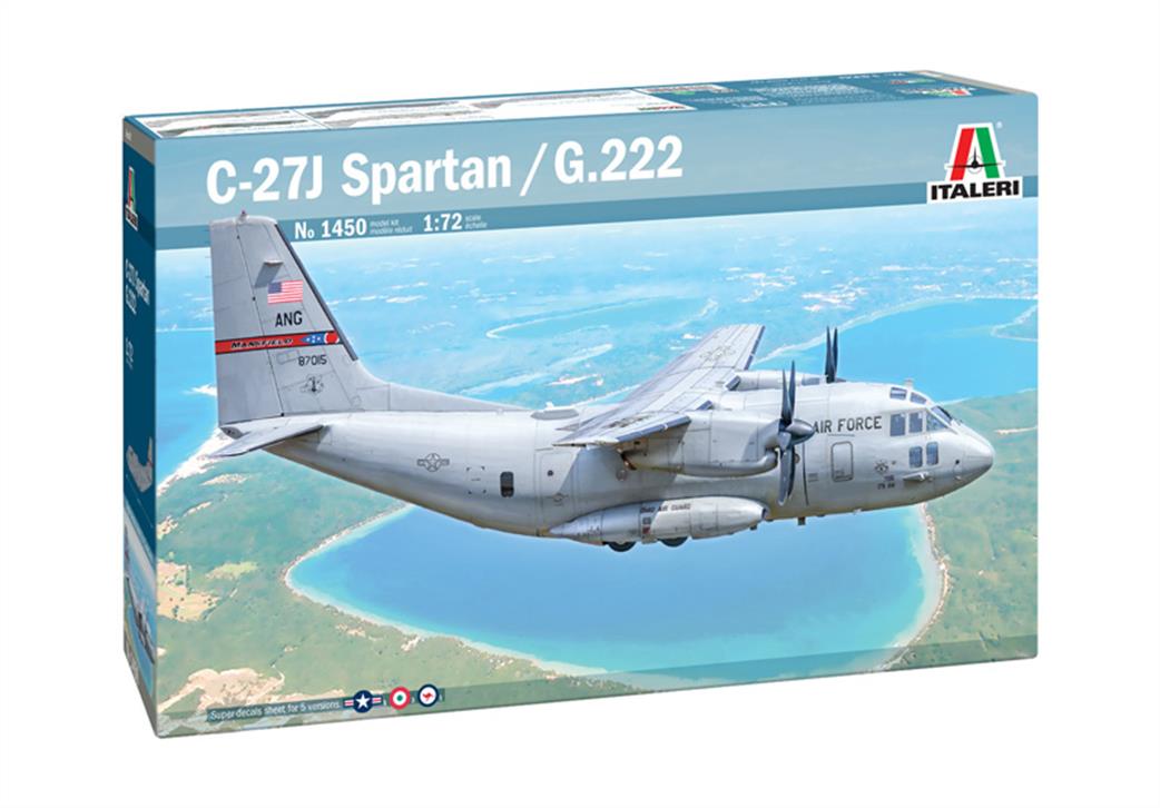 Italeri 1/72 1450 C-27A/J Spartan G222 Transport Aircraft Kit