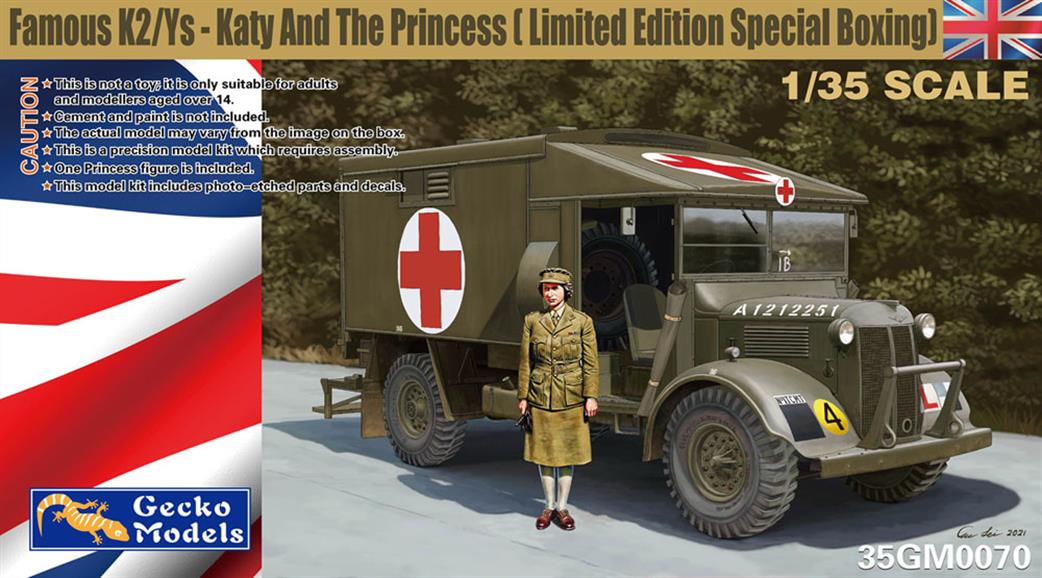 Gecko Models 35GM0070 British K2/Ys Ambulance Katy and The Princess Kit 1/35