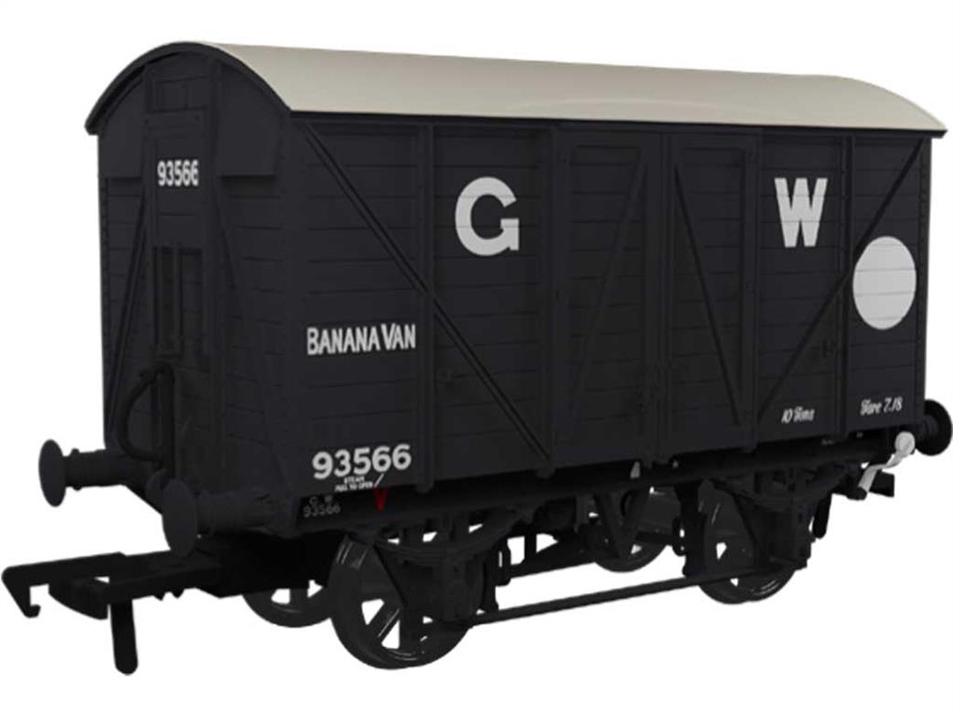 Rapido Trains OO 944032 GWR 93566 Diagram Y4 Banana Van GWR Goods Grey 16in Lettering