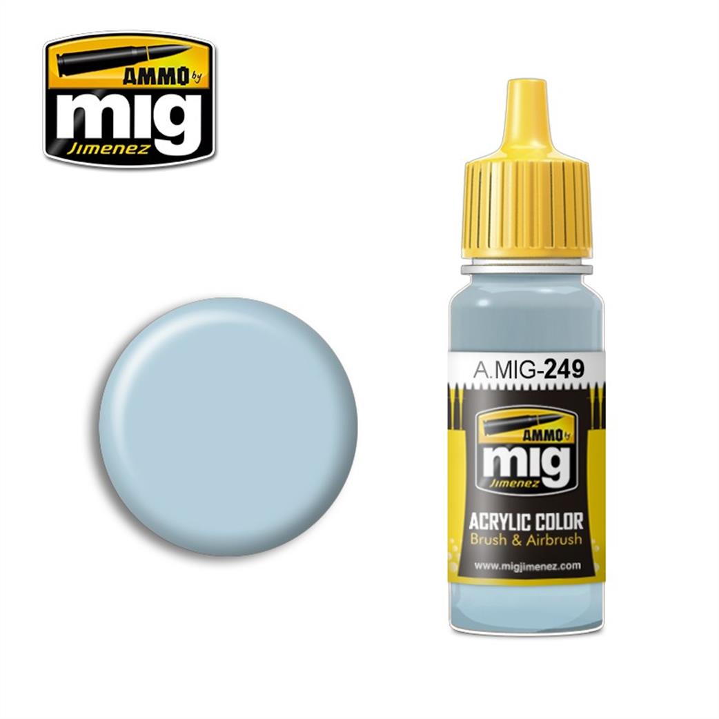 Ammo of Mig Jimenez  A.MIG-249 249 Light Blue 17ml Acrylic Colour Paint