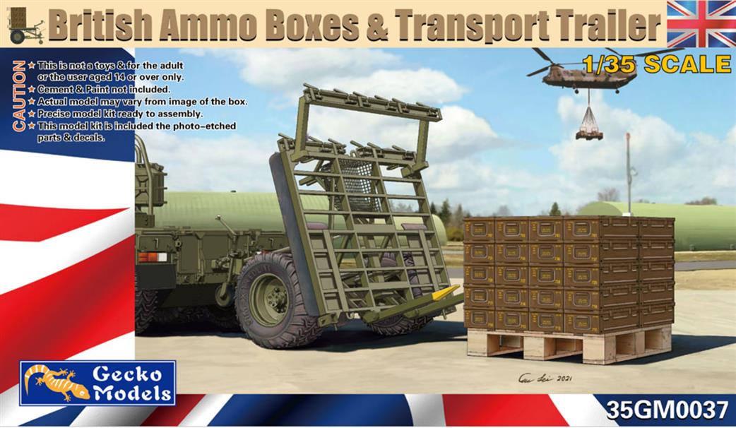 Gecko Models 1/35 35GM0037 British Ammo Boxes & Trailer
