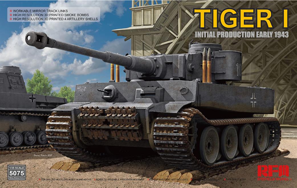 Rye Field Model 1/35 5075 Tiger 1 Initial Production Early 1943 Tank kit