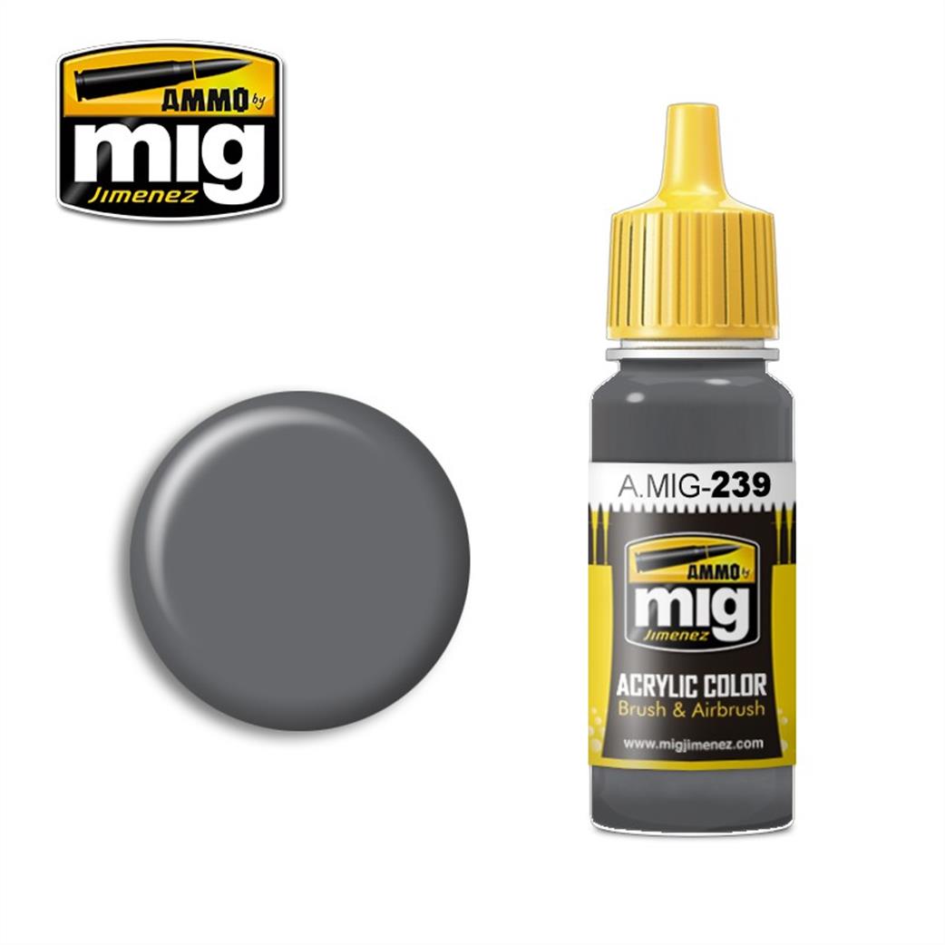 Ammo of Mig Jimenez A.MIG-239 FS36122 Neutral Grey 17ml Acrylic Paint