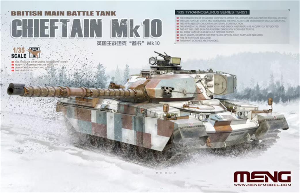Meng TS-051 British Main Battle Tank Chieftain Mk10 Kit