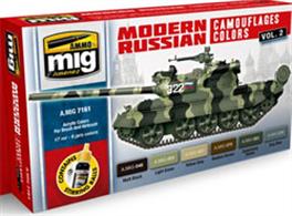  Set for painting Russian vehicles. With this set modellers can paint Russian vehicles without complex mixtures or hours of research.