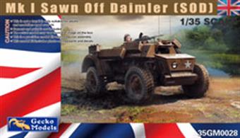 British WW2 Mk1 Sawn off Diamler SOD Armoured Car Kit