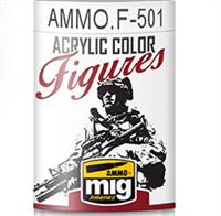 This paint is acrylic and formulated for maximum performance both with brush and airbrush. Water soluble, odorless, and non-toxic. Shake well before each use. Each jar includes a stainless-steel agitator to facilitate mixture. We recommend A.MIG-2000 Acrylic Thinner for correct thinning. Dries completely in 24 hours.