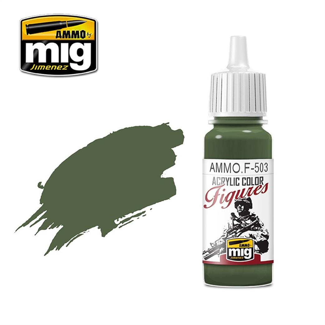 Ammo of Mig Jimenez  Ammo.F-503 Dark Olive Green FS-34130 17ml Acrylic Color Figures Paint