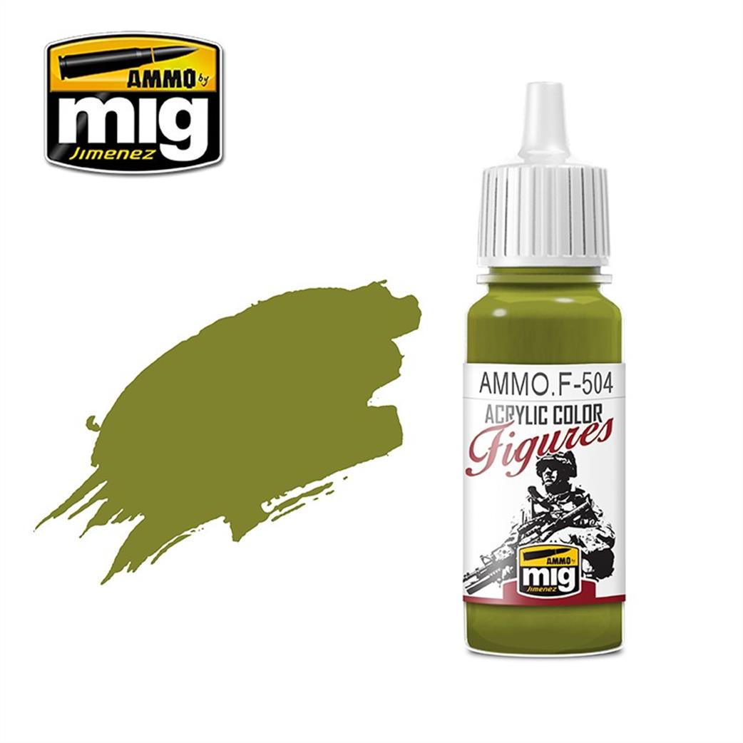 Ammo of Mig Jimenez  Ammo.F-504 Yellow Green FS-34259 17ml Acrylic Color Figures Paint