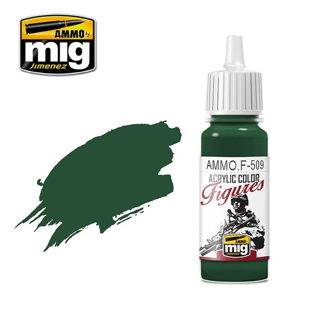 Ammo of Mig Jimenez  Ammo.F-509 Uniform Green Base FS-34128 17ml Acrylic Color Figures Paint