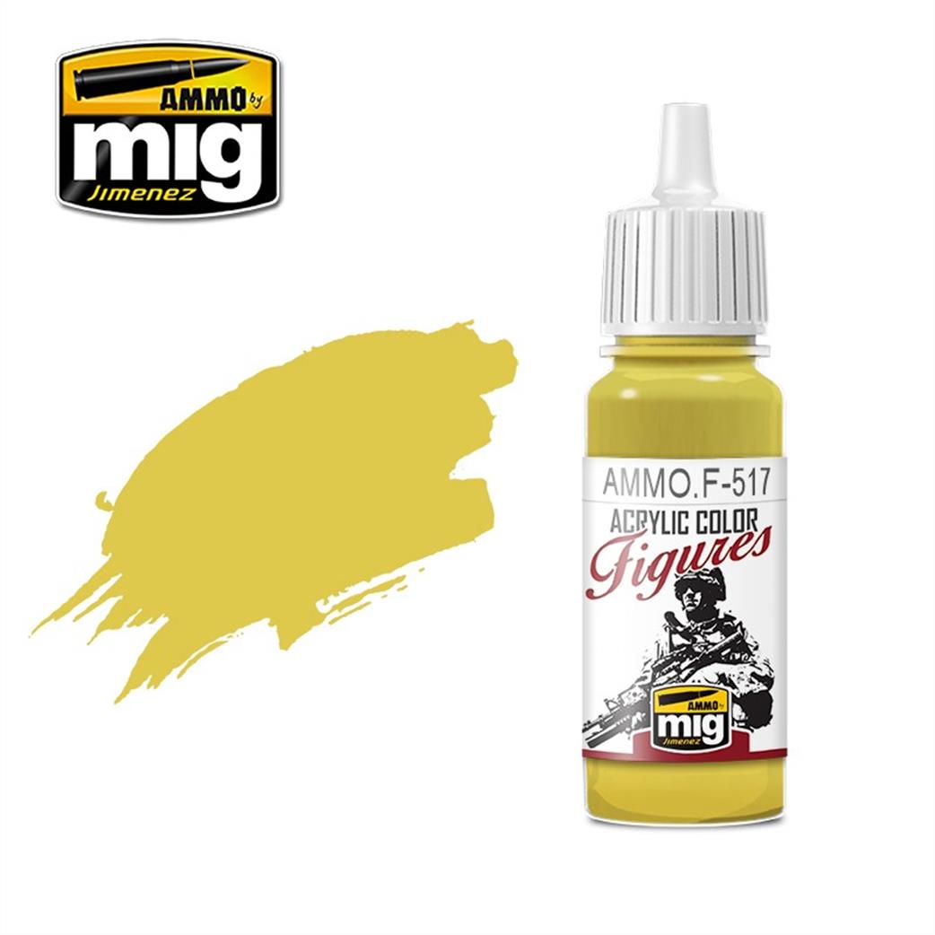 Ammo of Mig Jimenez  Ammo.F-517 Pale Gold Yellow 17ml Acrylic Color Figures Paint