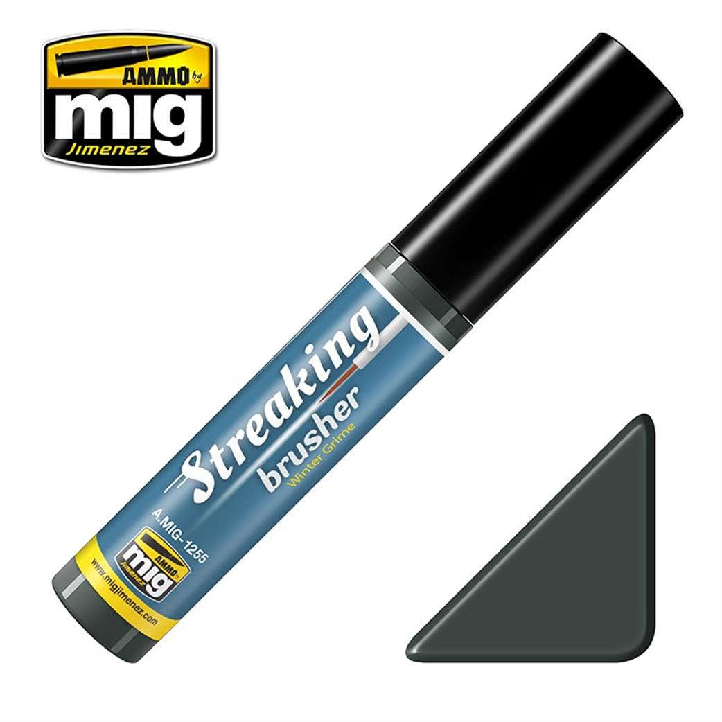 Ammo of Mig Jimenez  A.MIG-1255 Winter Grime Streaking brusher 10ml Oil paint