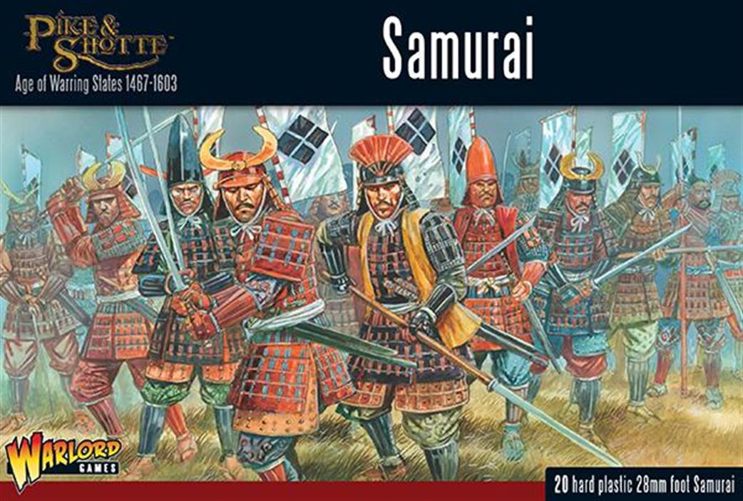 Warlord 28mm 202014004 Samurai Infantry Pike & Shotte Pack of 20 Figures