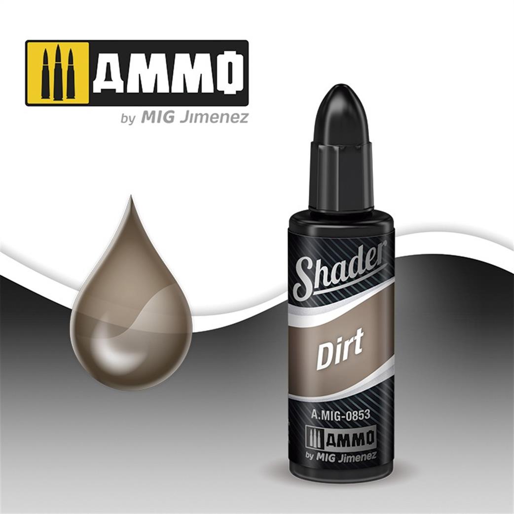 Ammo of Mig Jimenez  A.MIG-0853 Dirt Shader 10ml Pot