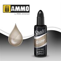 Grime acrylic based paint specially formulated to apply shadows with the airbrush. 10mL jarThe AMMO SHADERS are a new type of product designed to create a variety of effects on all types of models in a simple and fast way. The transparent and ultra-fine paint allows all skill level of modelers to apply stunningly realistic effects that seemed impossible before.
