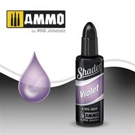 Violet acrylic based paint specially formulated to apply shadows with the airbrush. 10mL jarThe AMMO SHADERS are a new type of product designed to create a variety of effects on all types of models in a simple and fast way. The transparent and ultra-fine paint allows all skill level of modelers to apply stunningly realistic effects that seemed impossible before.