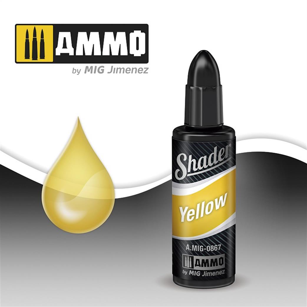 Ammo of Mig Jimenez  A.MIG-0867 Shader Yellow Shader 10ml Pot
