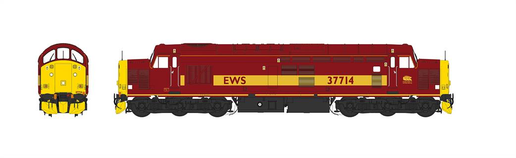 Heljan O Gauge 3764 EWS Red/Gold 37714