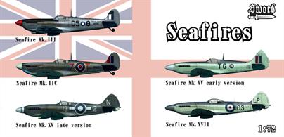 Set of 5 Sword Supermarine Spitfires