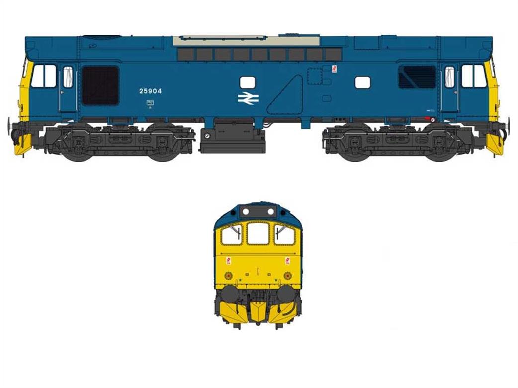 Heljan OO 2546 BR 25904 Class 25/3 Diesel Locomotive Rail Blue Livery