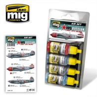 High-quality acrylic paint set includes all 4 colors used to accurately apply the camouflage for the aircraft of the Soviet Air Force during the later years of World War II. With these references, we can represent well-known airplanes including some piloted by the great Soviet aces, such as the La-5 and La-7, or the famous Yak-3. The colors are based on photographs and documents of the time representing exact colors, although slightly lightened to compensate for the scale effect. This paint is created using a formula optimized to obtain the maximum performance from both brush and airbrush application. This set includes 4 colors in 17mL bottles. Each bottle features a steel agitator to facilitate thorough mixing of the paint and must be shaken before each use. Each color is water soluble, odorless, and non-toxic. We recommend A.MIG-2000 Acrylic Thinner for proper dilution. Dries completely in 24 hours