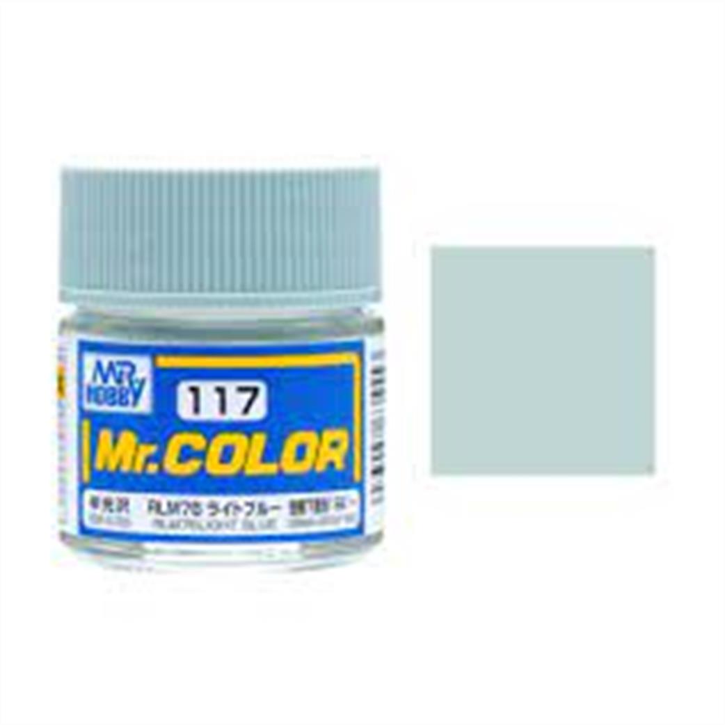 Gunze Sangyo  C117 Mr Color Lacquer RLM76  Light Blue 10ml Glass Bottle
