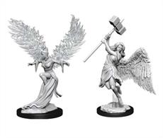 Pathfinder Battles Deep Cuts come with highly-detailed figures, primed and ready to paint out of the box. This is a 2-count monster pack which includes one Balisse and one Astral Deva miniature